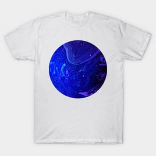 Circular Dark Blue Marble T-Shirt